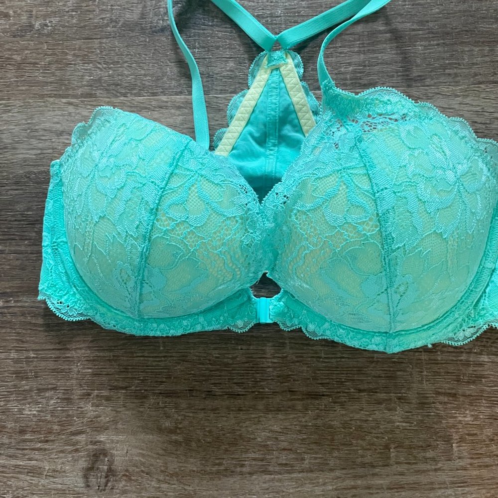 Pink by Victoria's Secret Front Close Racerback Push Up Bra